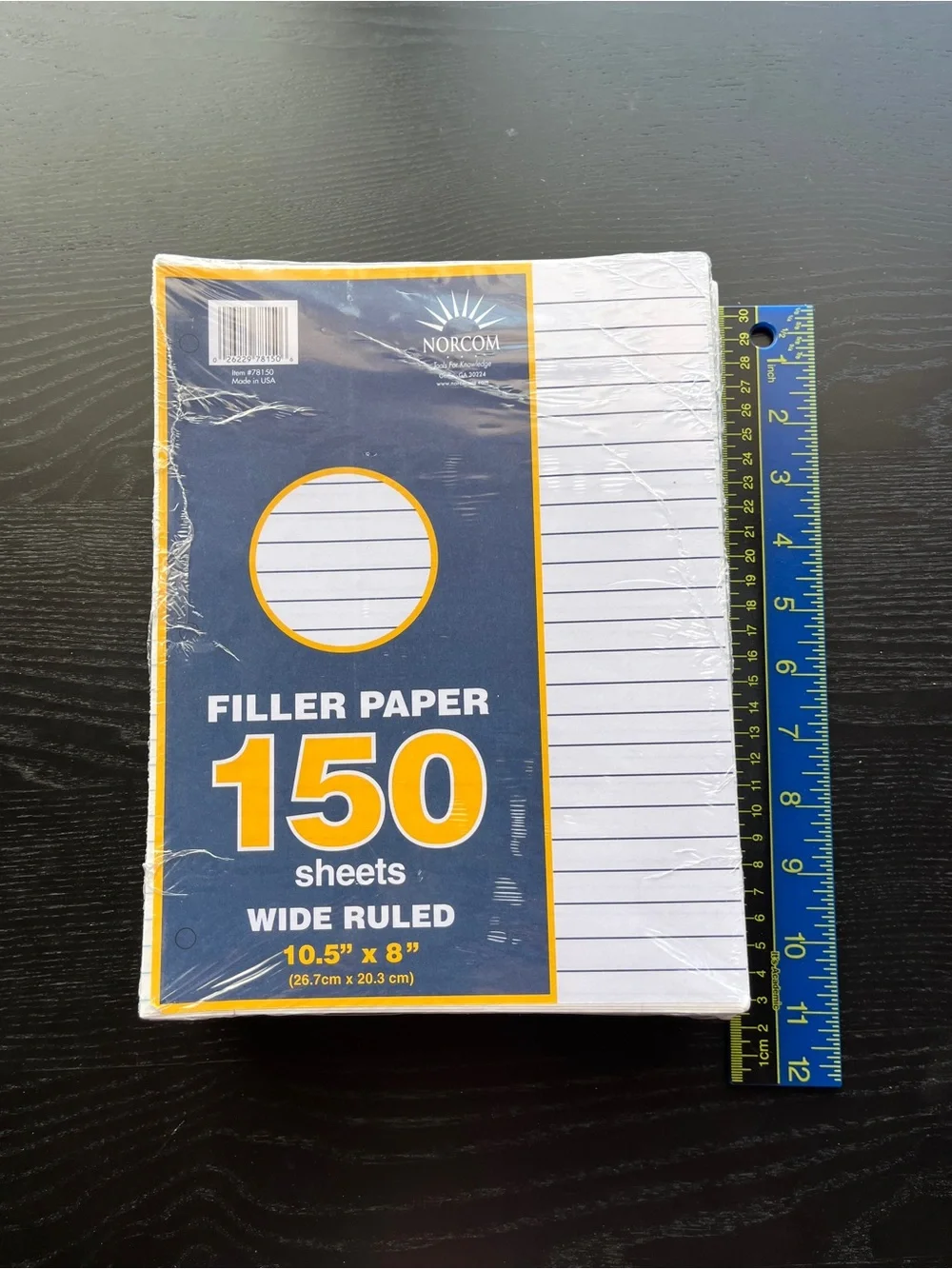 Norcom Office Depot OfficeMax Wide Ruled Filler Paper Lot 550 Sheets 10.5